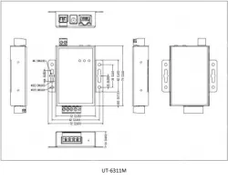 UOTEK UT-6311M 10/100M to 1 Ports RS-232/485/422 Serial Device Server