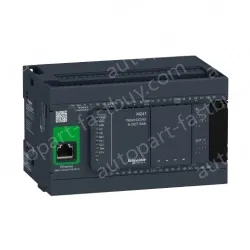 TM241CE24U logic controller, Modicon M241, 24 IO, transistor, NPN, Ethernet