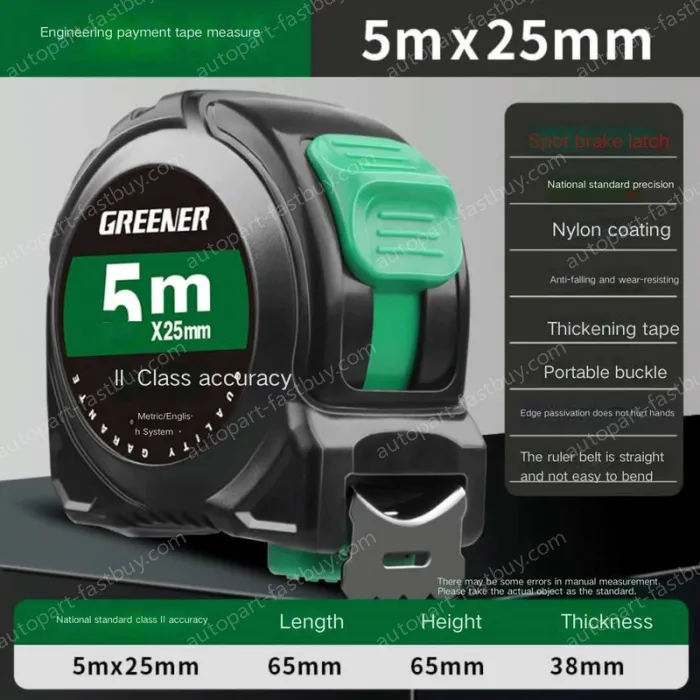 NYLON LAMINATED/POINT BRAKE 5 M X 25MM GRADE II ACCURACY