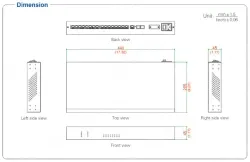 UOTEK 10/100M TCP/IP to 16 Ports RS-485/422 Serial Device Server