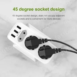 Germany France extension usb wall socket