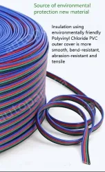 LED light connecting cable 26AWG*5 and (7/0.12TS)