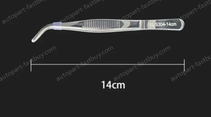 Stainless steel tweezers Curved round head (304 models) 14cm
