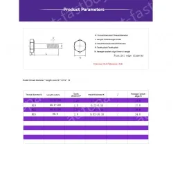 Half thread external hexagonal bolt M10*35
