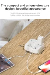 3 AC Outlets USB Power Strip