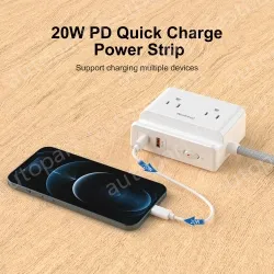 New Design 20W PD US Power Strip