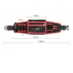 Red upgraded tool belt bag medium bag + mineral water hook