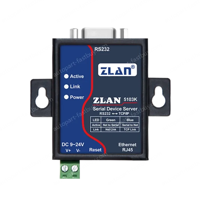 Rail/desktop serial server