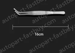 Stainless steel tweezers Curved round head (thick) 16cm