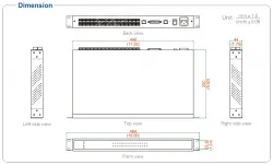 UOTEK 10/100M TCP/IP to 16 Ports RS-485/422 Serial Device Server with Lightning Isolation