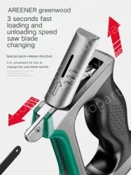 American 12 inch hacksaw stand includes 11 carbon hacksaw blades + 8 multi-function saw blades