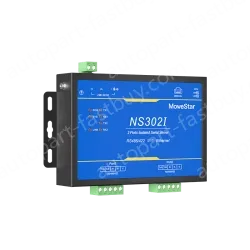 2 Ports RS485/422 Serial to 100M Ethernet Opto-isolated Server