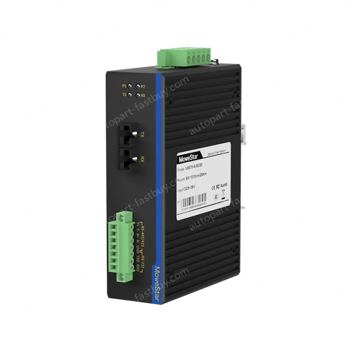 Din-Rail RS232/485/422 Serial To Fiber Modem