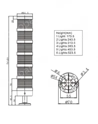Combined warning lights NLT-90(1F)