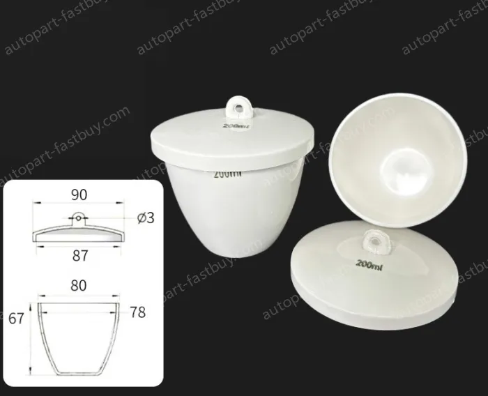 Ceramic crucibles 150ml+ lid