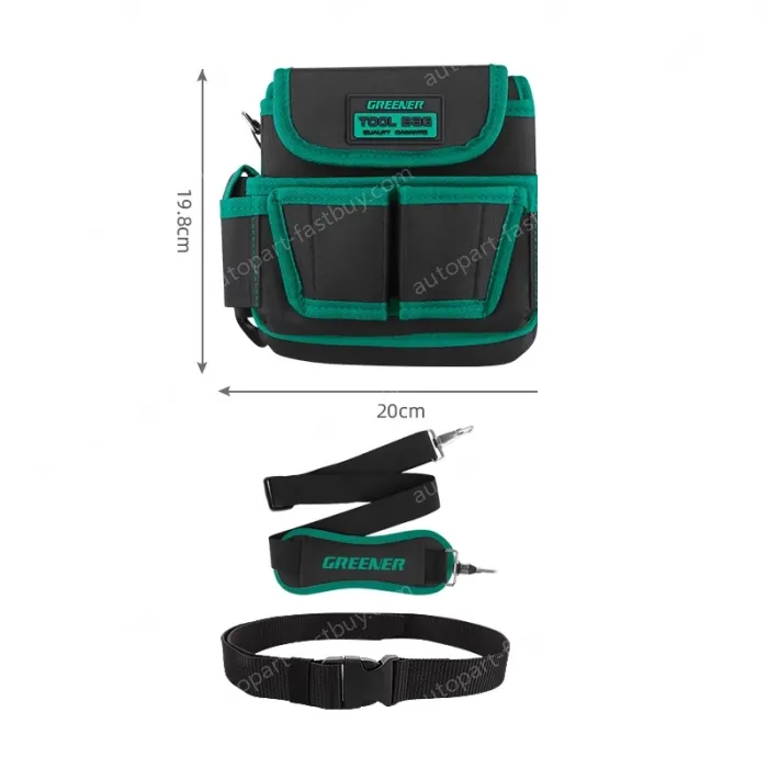 Multi-slip pocket waist bag with lid (thickened wear-resistant belt+shoulder strap)