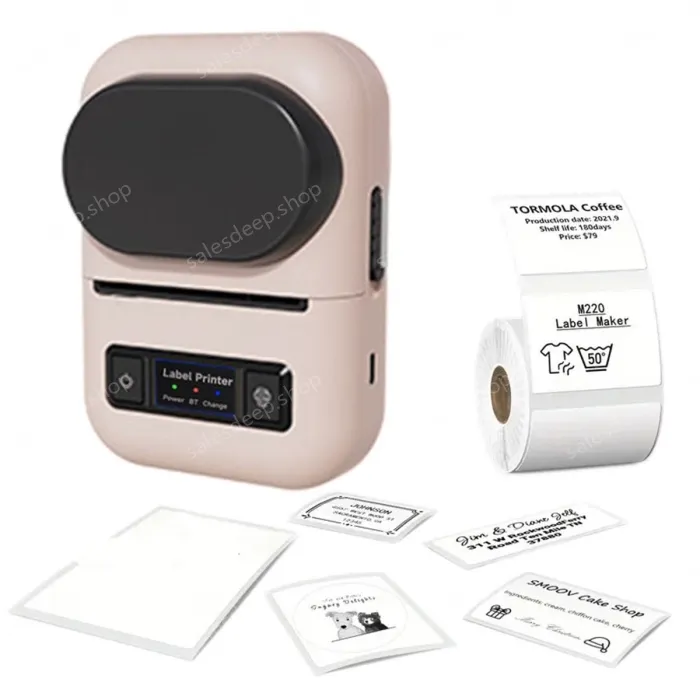 Portable label machine BQ262 (pink)